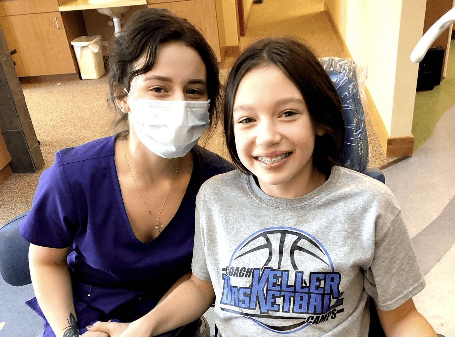 Patient smiling during Billings braces visit